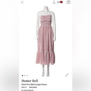 Hunter Bell Red Gingham A-Line Skirt